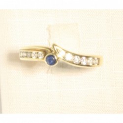 Ring 333 Gold Safir - 6mm -...