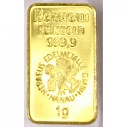 Goldbarren 1 Gramm HERAEUS...